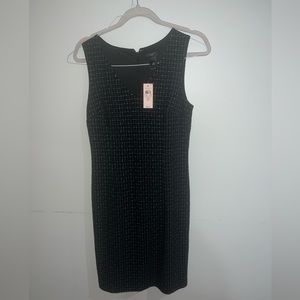 Ann Taylor Black and White Tweed Pencil Dress Size 2 Petite